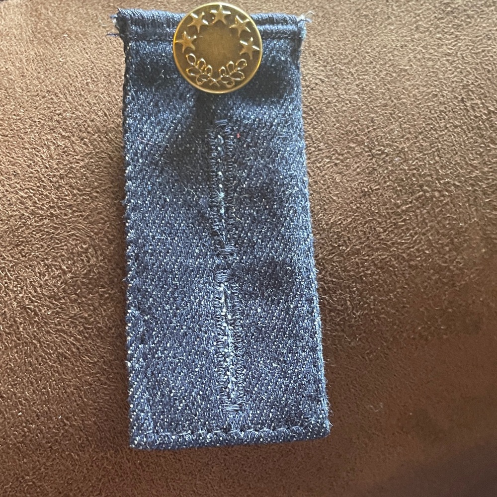Handmade 3 inch Dark Blue Denim extenders for jeans or pocket belt